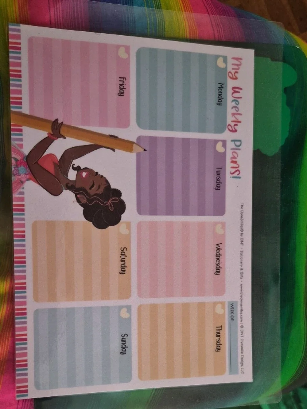 My Weekly Plans Pastel Desk Pad by